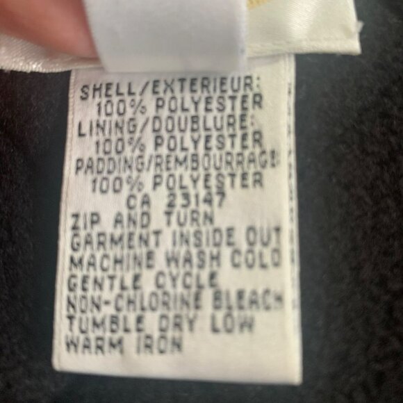 Talbots Black Quilted Fleece Zip Up Vest - Picture 4 of 9